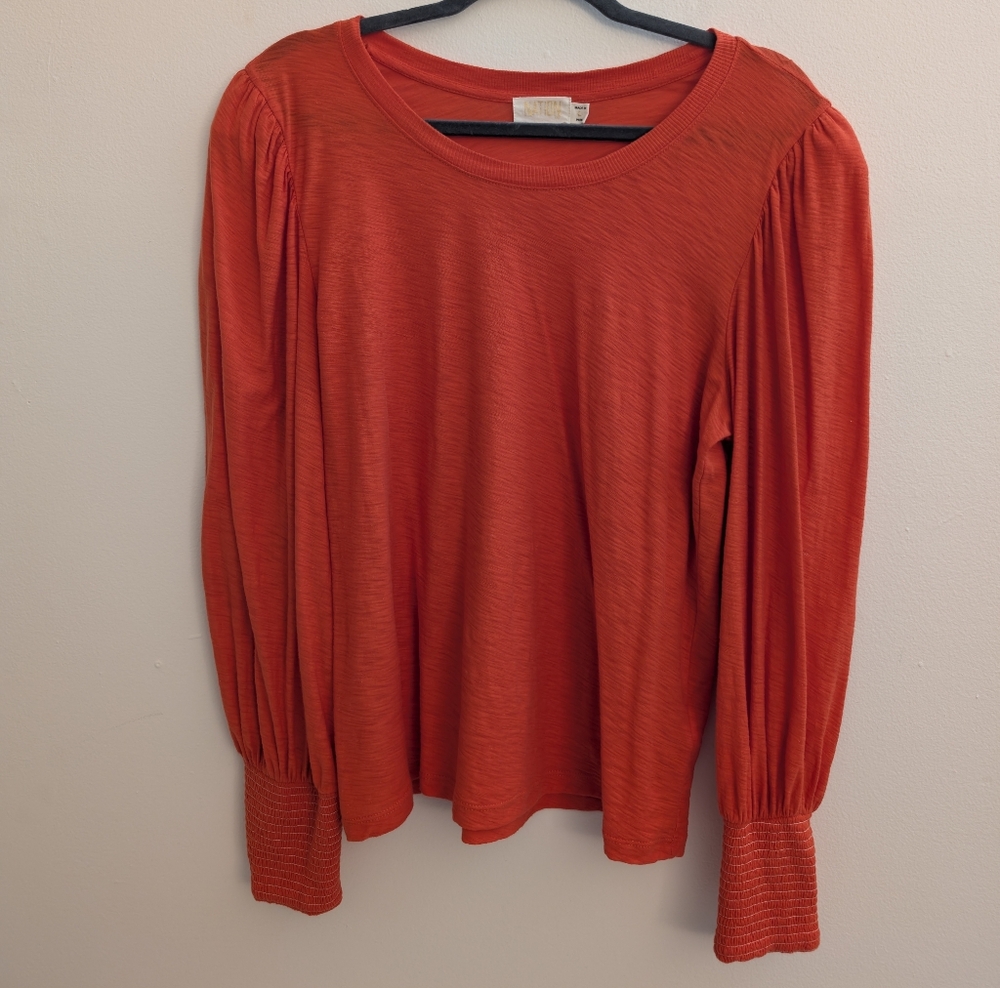 Nation LTD Long Sleeve Pima Cotton Top –Size L - Picture 2 of 9